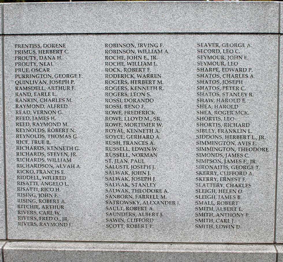 Orange Massachusetts World War II Veterans Memorial