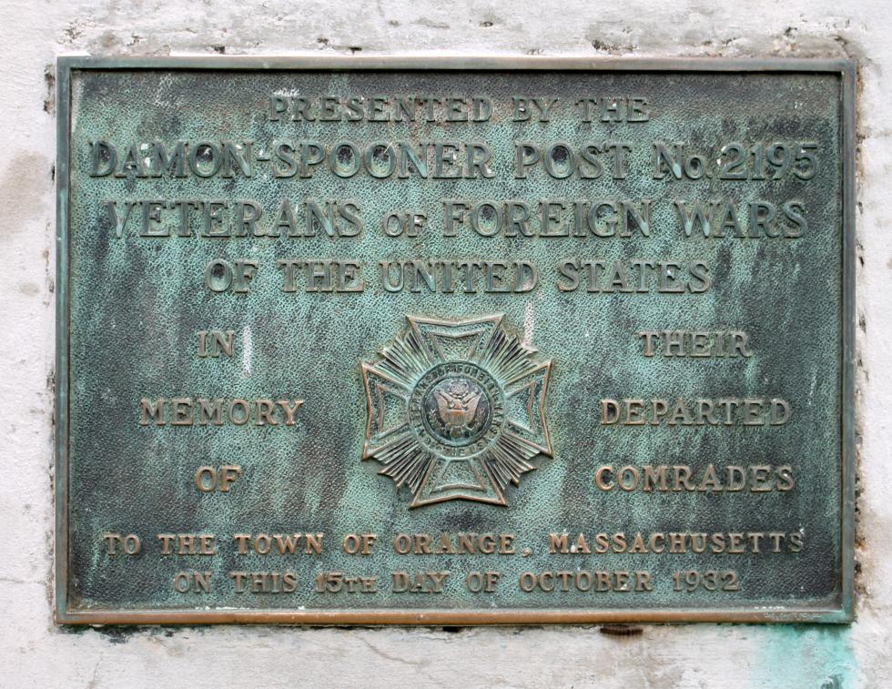 Orange Massachusetts World War I Veterans Memorial