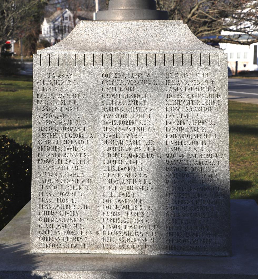 Orleans Massachusetts World War II Veterans Memorial