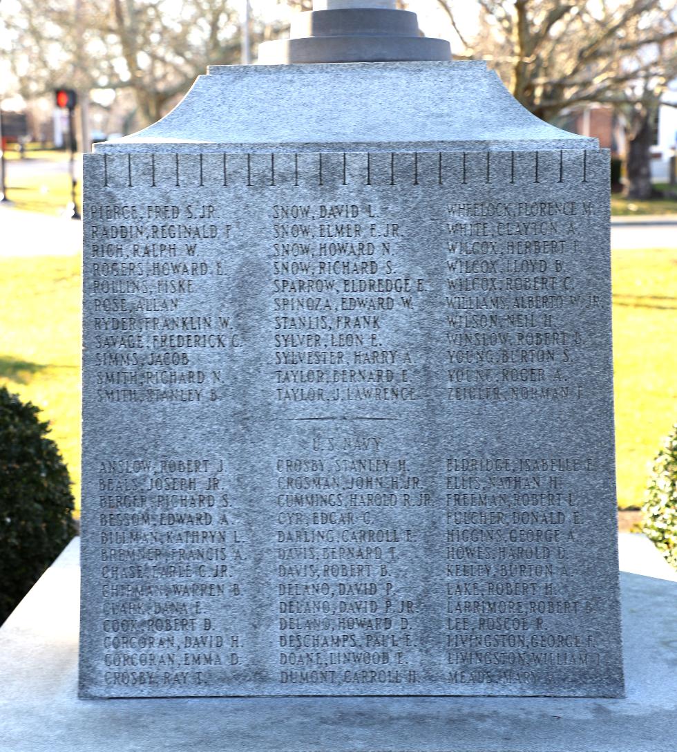 Orleans Massachusetts World War II Veterans Memorial