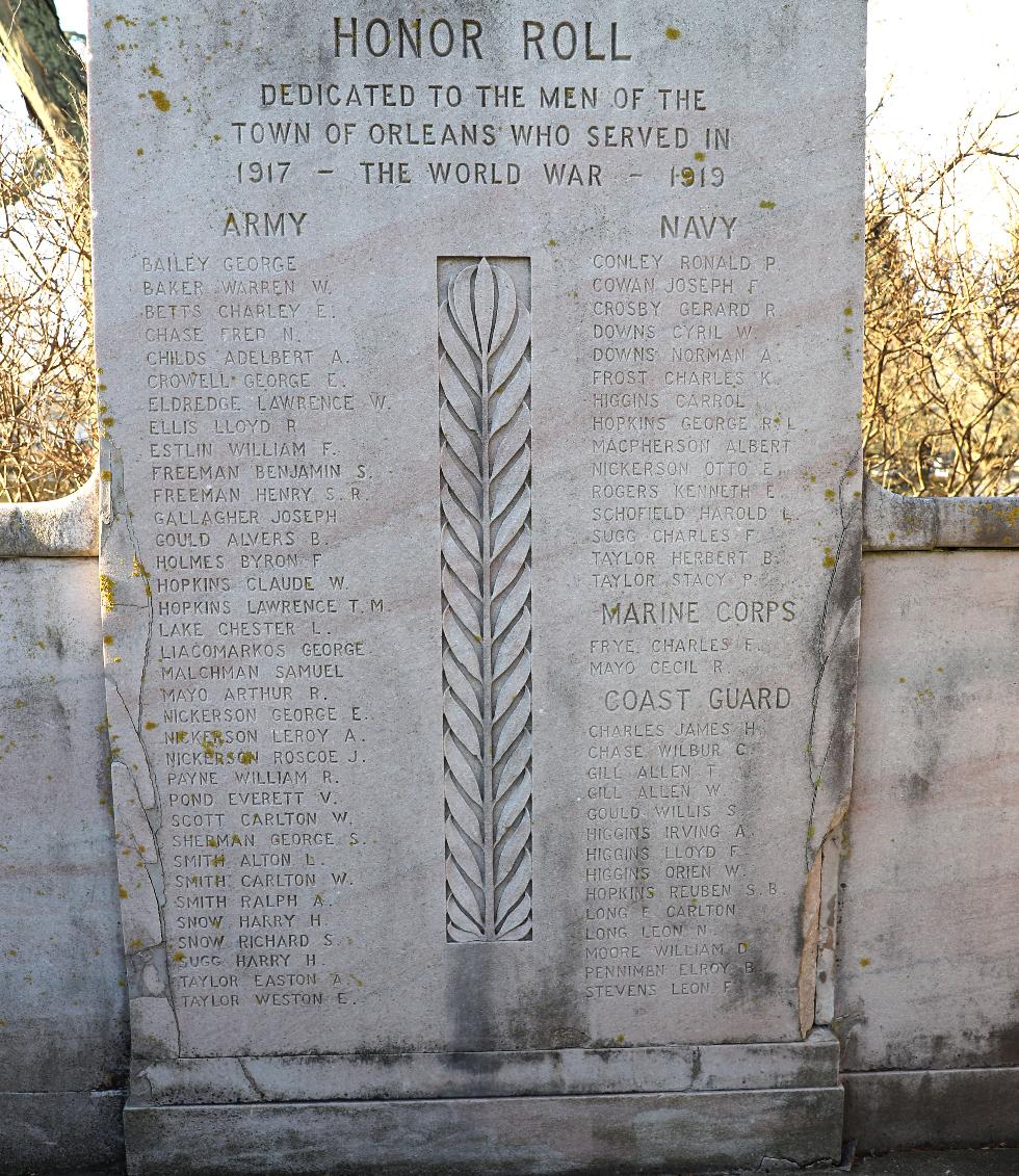 Orleans Massachusetts World War I Veterans Memorial