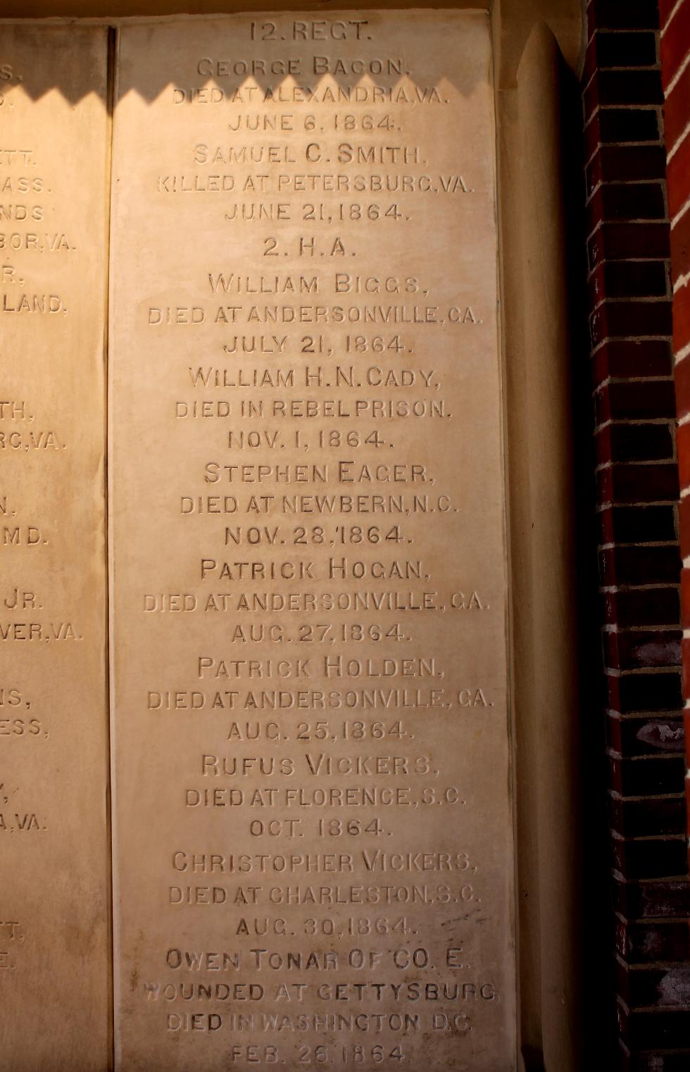 Oxford Massachusetts Civil War Memorial Hall & Veterans Honor Roll