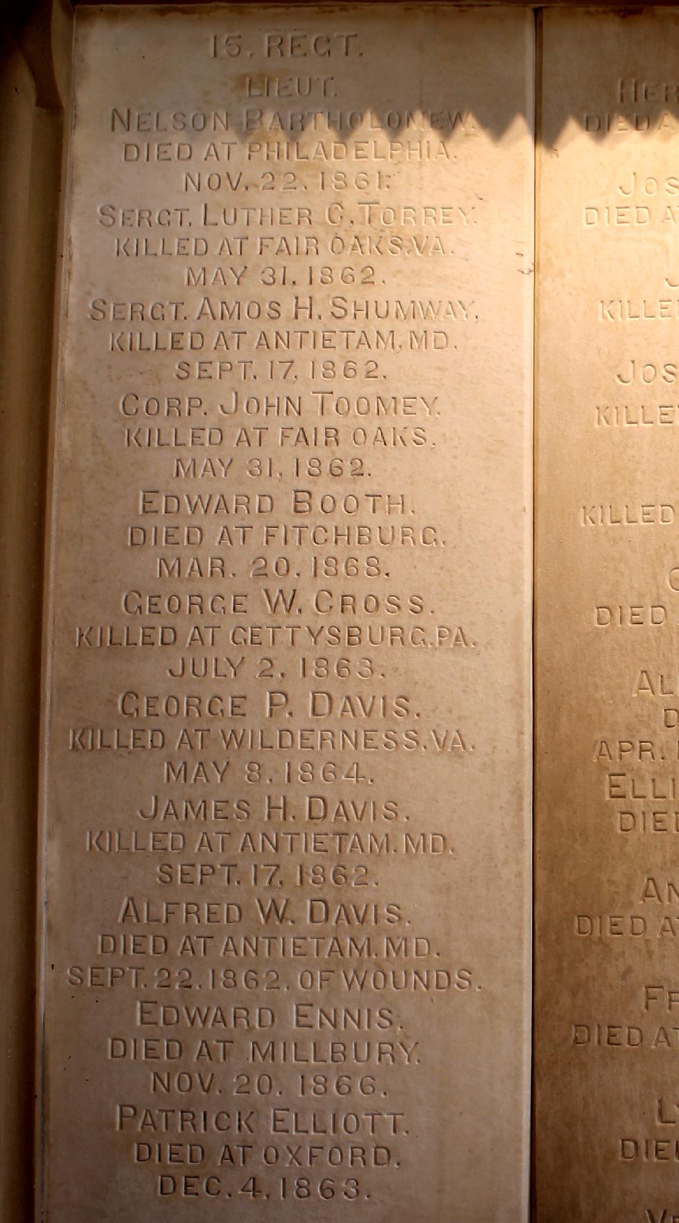 Oxford Massachusetts Civil War Memorial Hall & Veterans Honor Roll