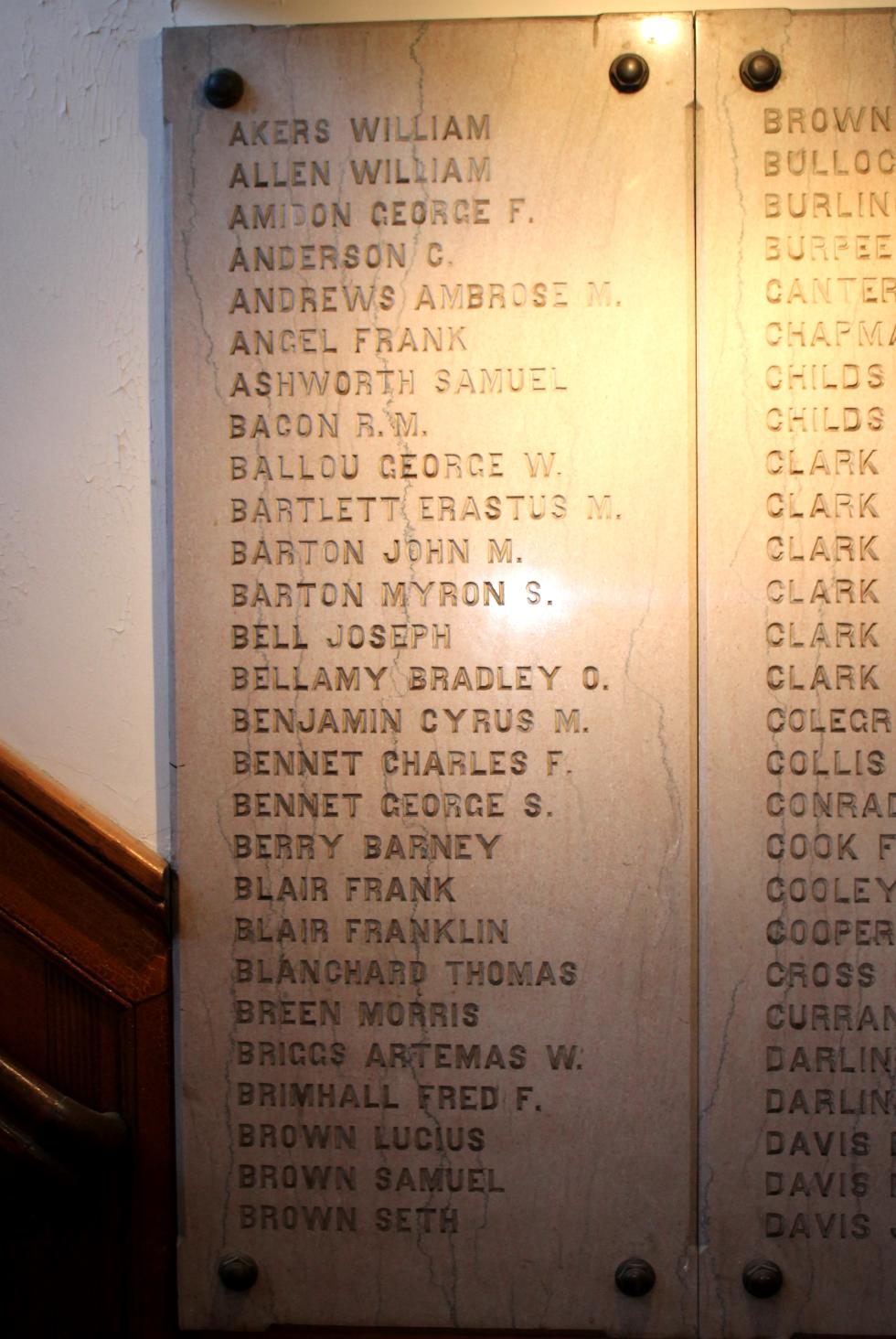 Palmer Massachusetts Civil War Veteran Honor Roll