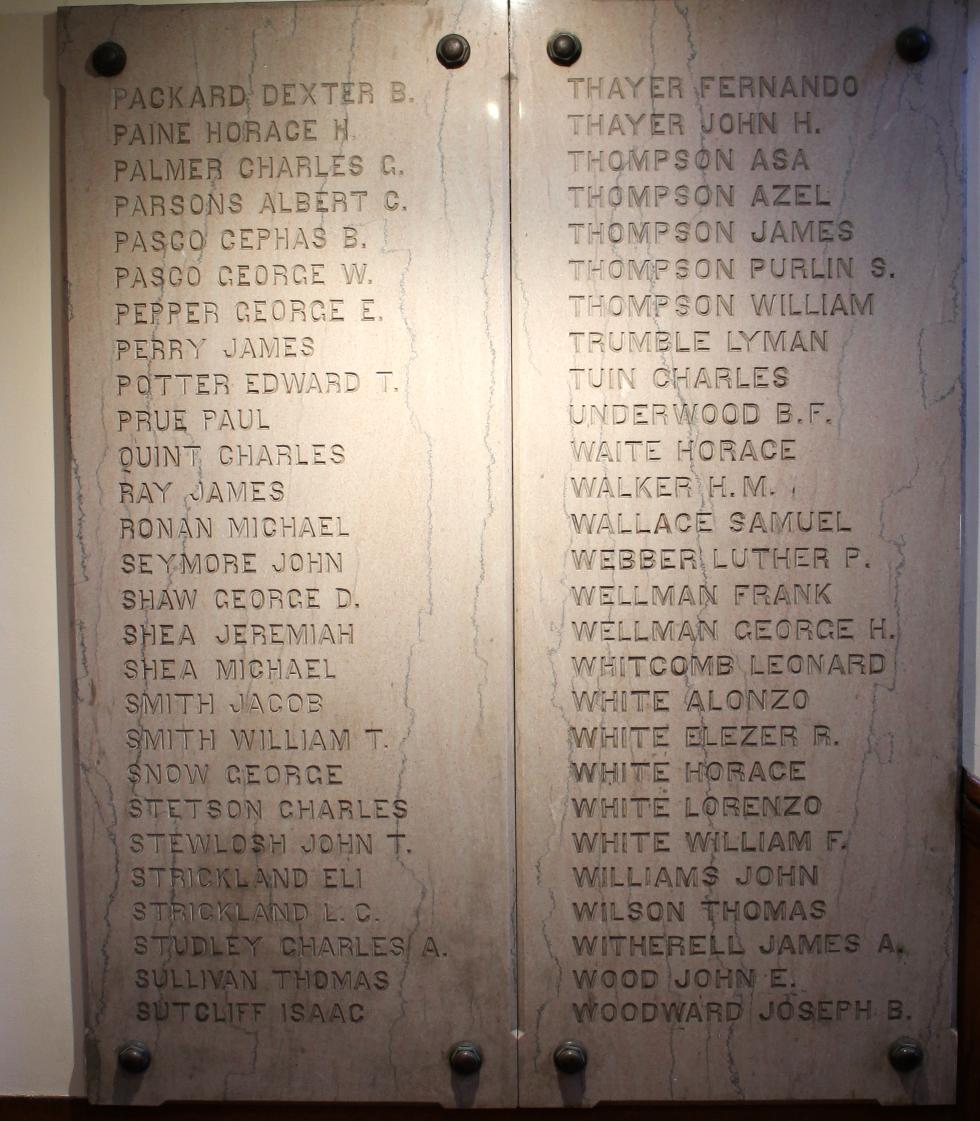 Palmer Massachusetts Civil War Veteran Honor Roll
