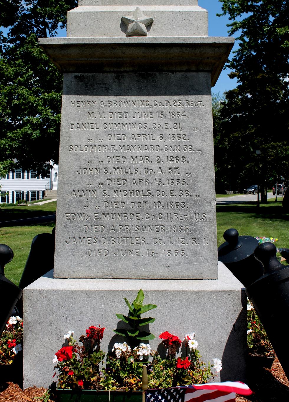 Paxton Massachusetts Civil War Memorial