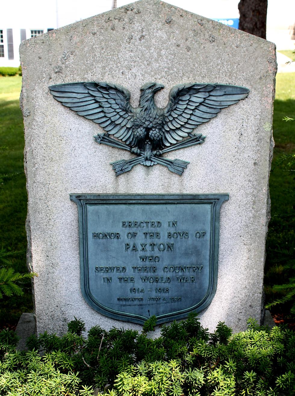 Paxton Massachusetts World War I Veterans Memorial