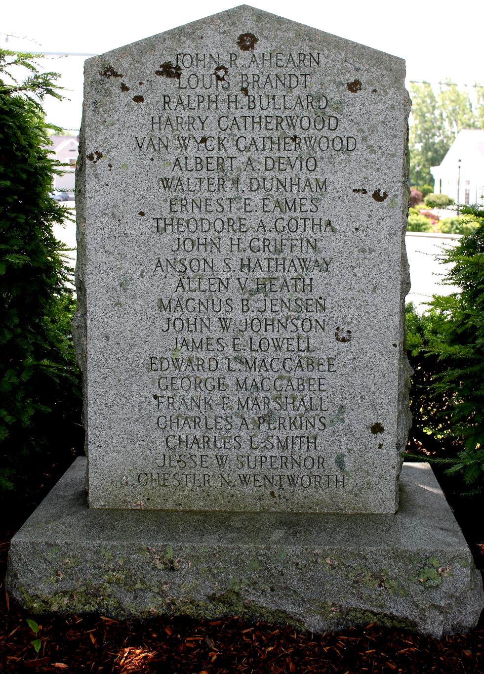 Paxton Massachusetts World War I Veterans Memorial