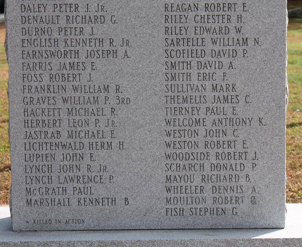 Pepperall Massachusetts Vietnam War Veterans Memorial
