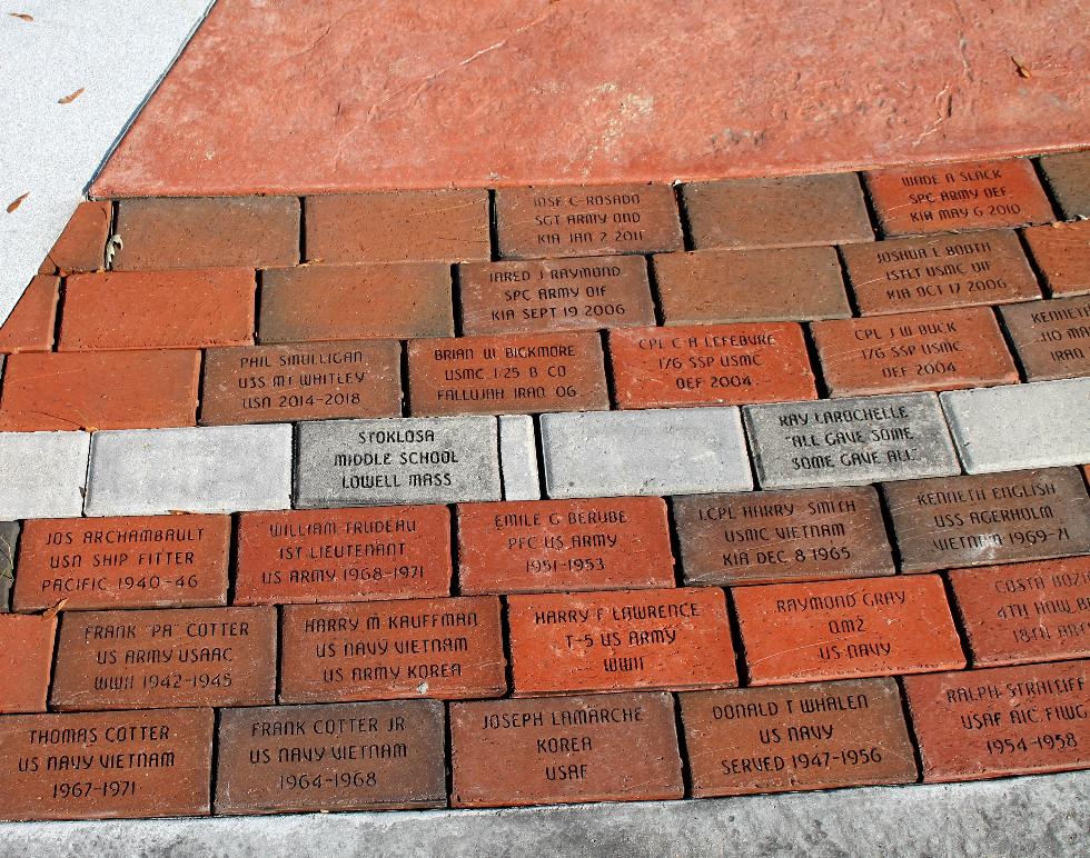 Pepperell Massachusetts Veteran Memorial Bricks - Global War on Terror Memorial