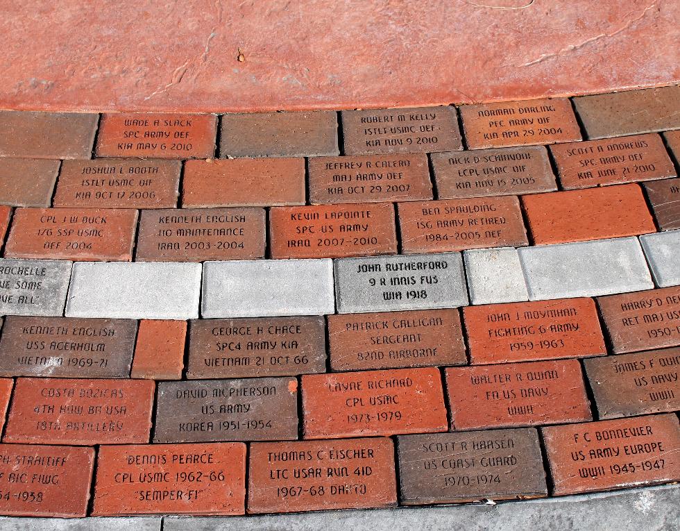 Pepperell Massachusetts Veteran Memorial Bricks - Global War on Terror Memorial