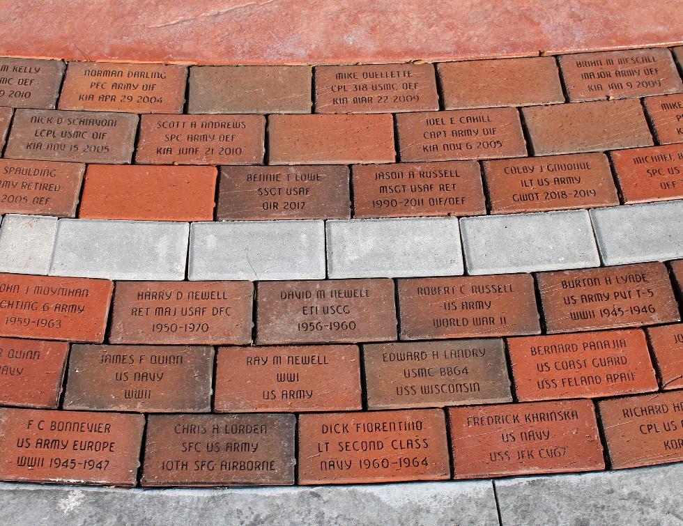 Pepperell Massachusetts Veteran Memorial Bricks - Global War on Terror Memorial