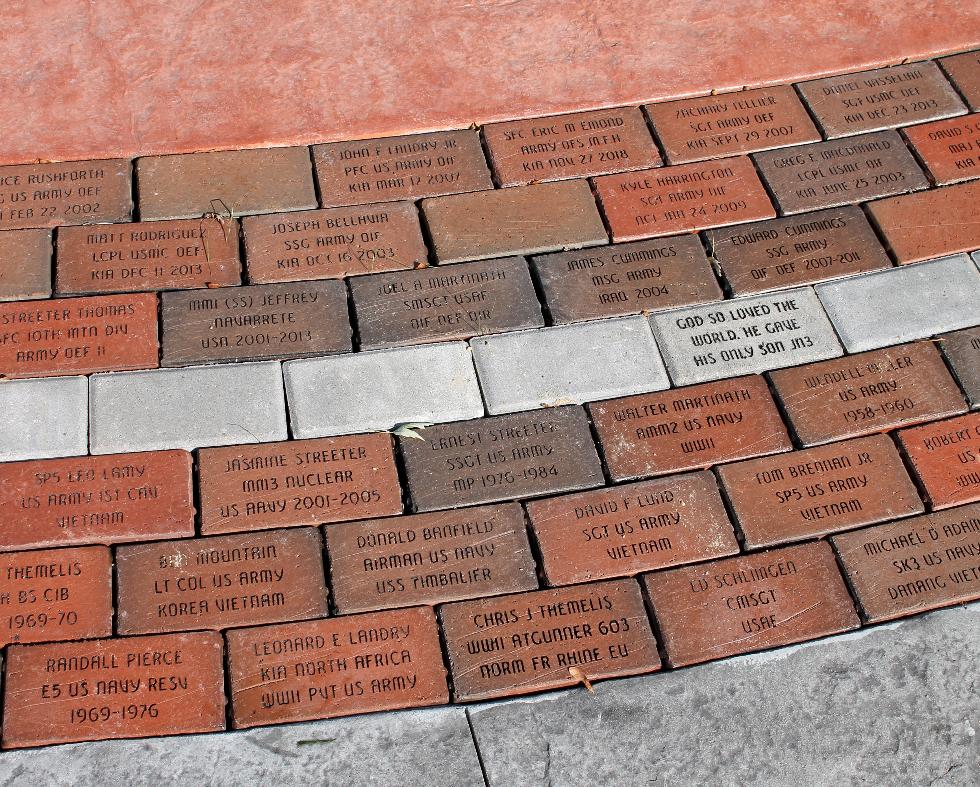 Pepperell Massachusetts Veteran Memorial Bricks - Global War on Terror Memorial