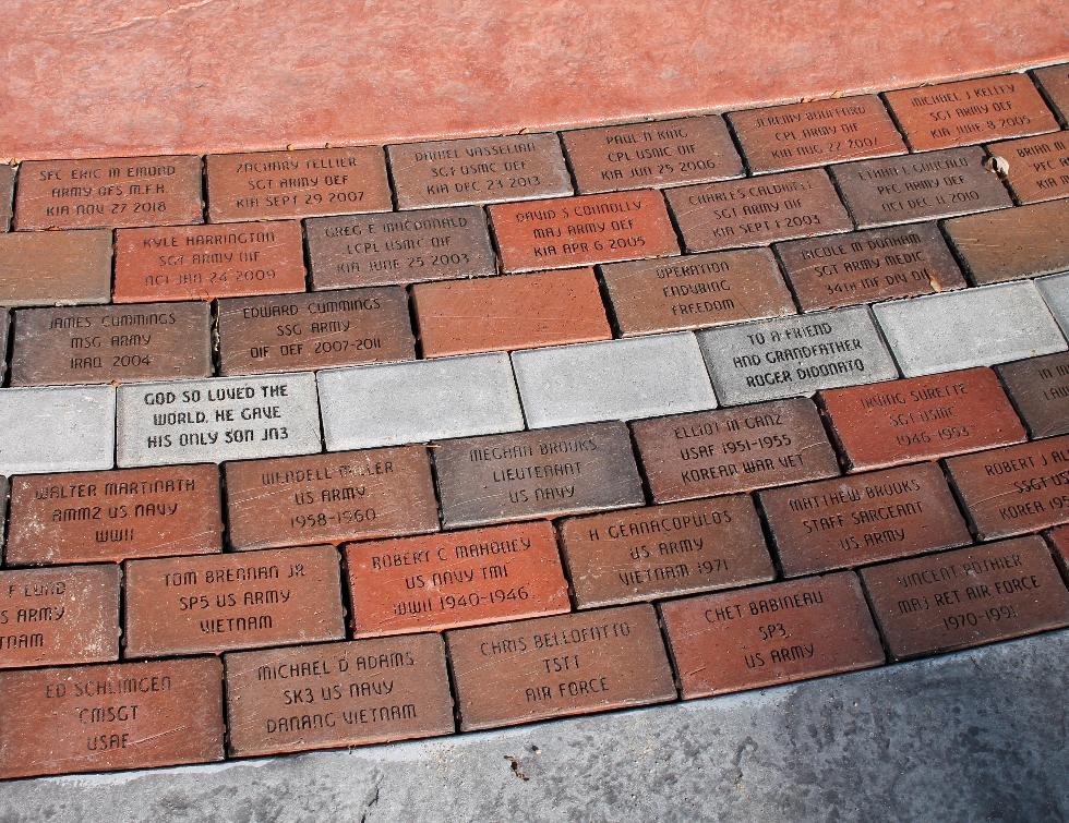 Pepperell Massachusetts Veteran Memorial Bricks - Global War on Terror Memorial