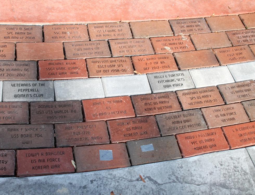 Pepperell Massachusetts Veteran Memorial Bricks - Global War on Terror Memorial