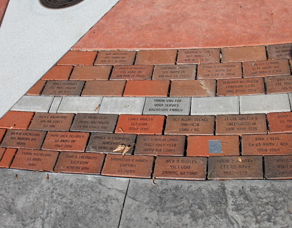 Pepperell Massachusetts Veteran Memorial Bricks - Global War on Terror Memorial