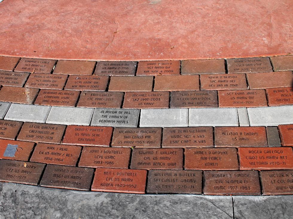 Pepperell Massachusetts Veteran Memorial Bricks - Global War on Terror Memorial