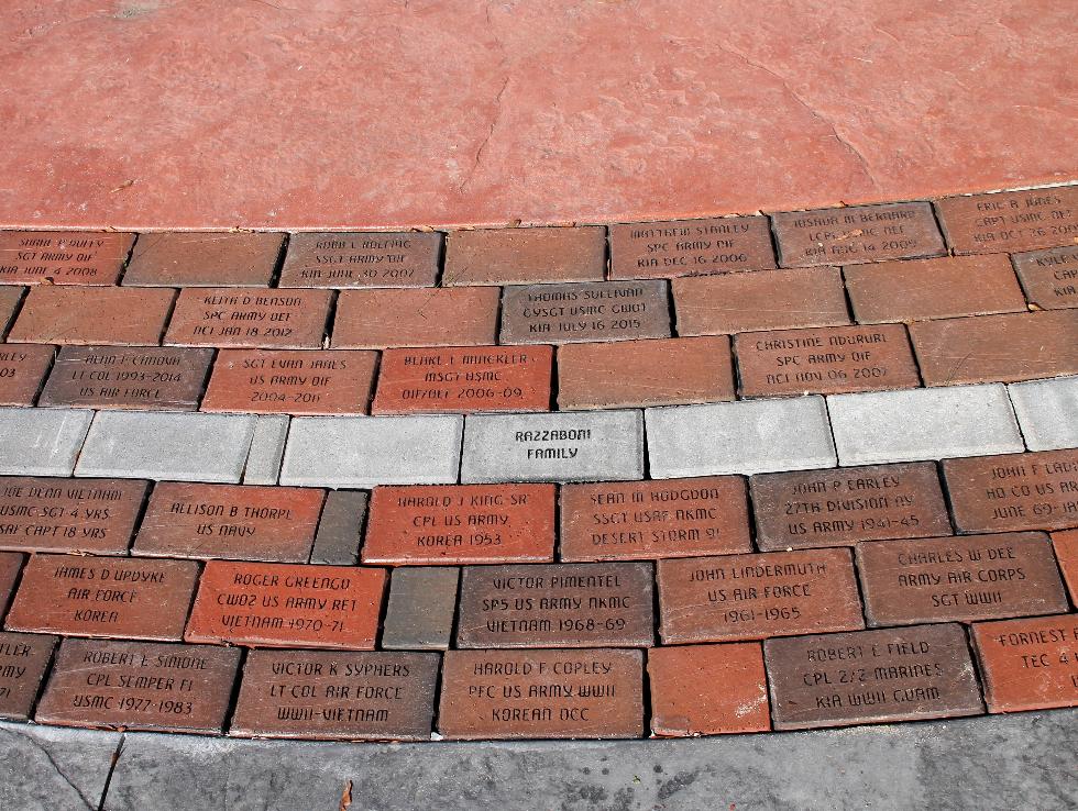 Pepperell Massachusetts Veteran Memorial Bricks - Global War on Terror Memorial