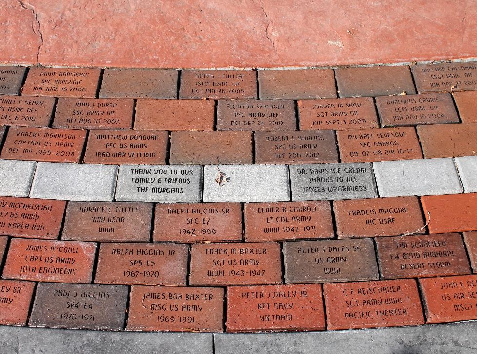 Pepperell Massachusetts Veteran Memorial Bricks - Global War on Terror Memorial