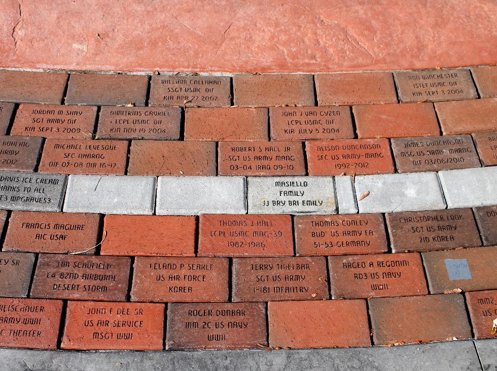 Pepperell Massachusetts Veteran Memorial Bricks - Global War on Terror Memorial