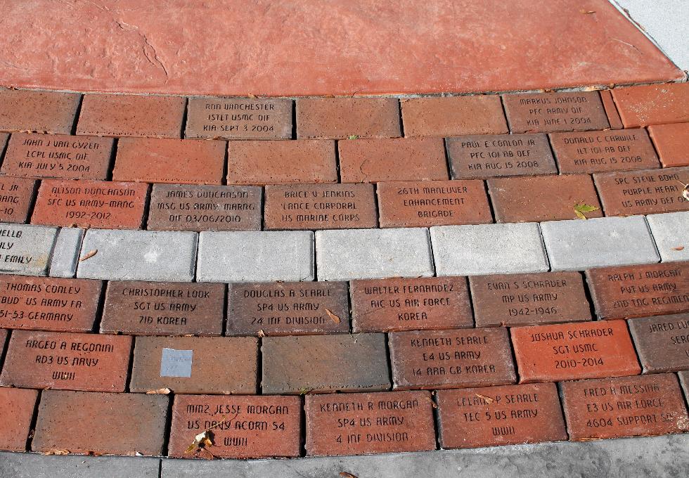 Pepperell Massachusetts Veteran Memorial Bricks - Global War on Terror Memorial