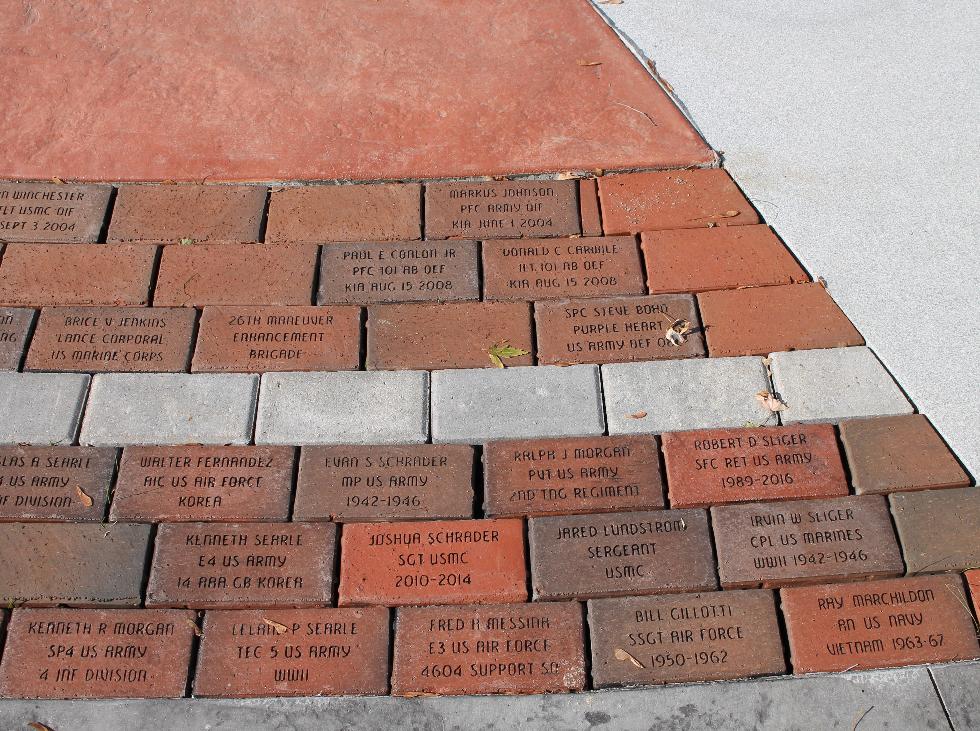 Pepperell Massachusetts Veteran Memorial Bricks - Global War on Terror Memorial