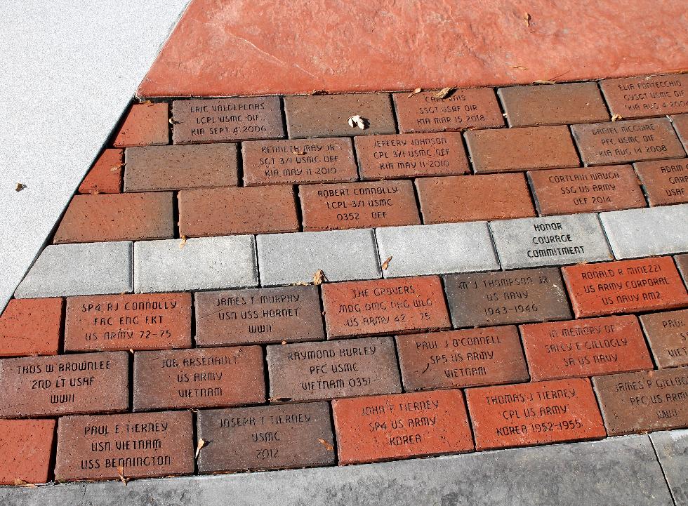 Pepperell Massachusetts Veteran Memorial Bricks - Global War on Terror Memorial