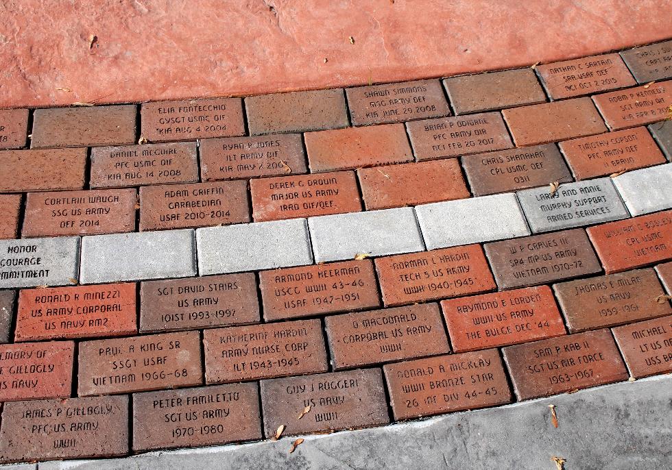 Pepperell Massachusetts Veteran Memorial Bricks - Global War on Terror Memorial