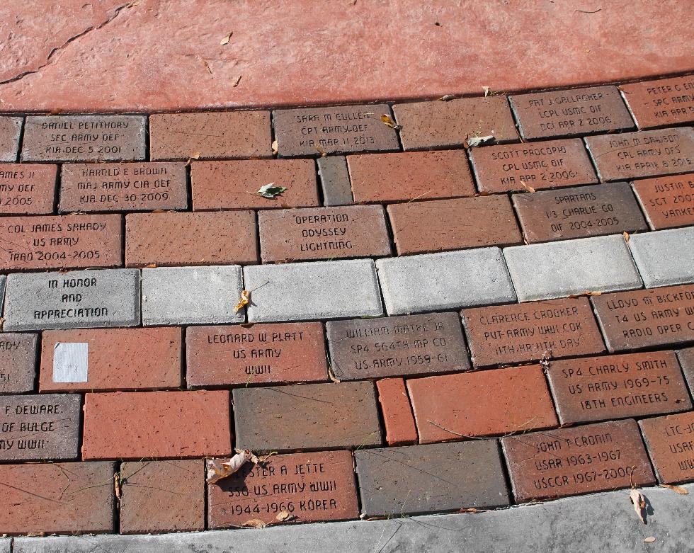 Pepperell Massachusetts Veteran Memorial Bricks - Global War on Terror Memorial