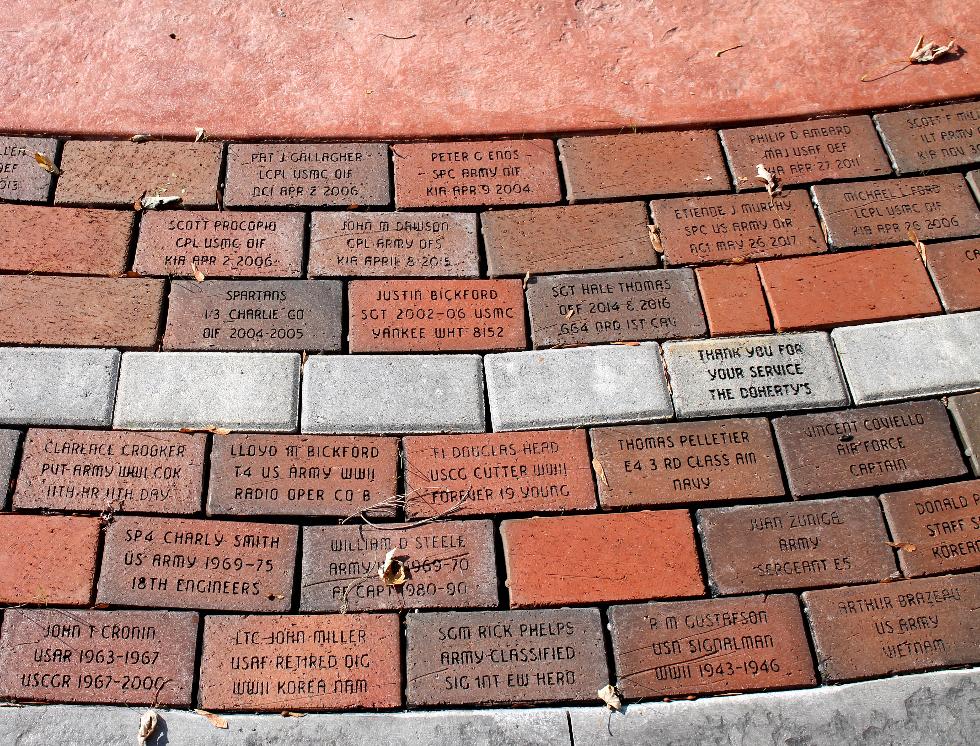 Pepperell Massachusetts Veteran Memorial Bricks - Global War on Terror Memorial