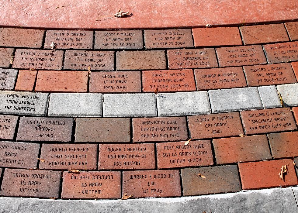 Pepperell Massachusetts Veteran Memorial Bricks - Global War on Terror Memorial