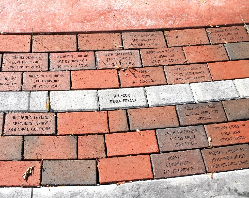 Pepperell Massachusetts Veteran Memorial Bricks - Global War on Terror Memorial
