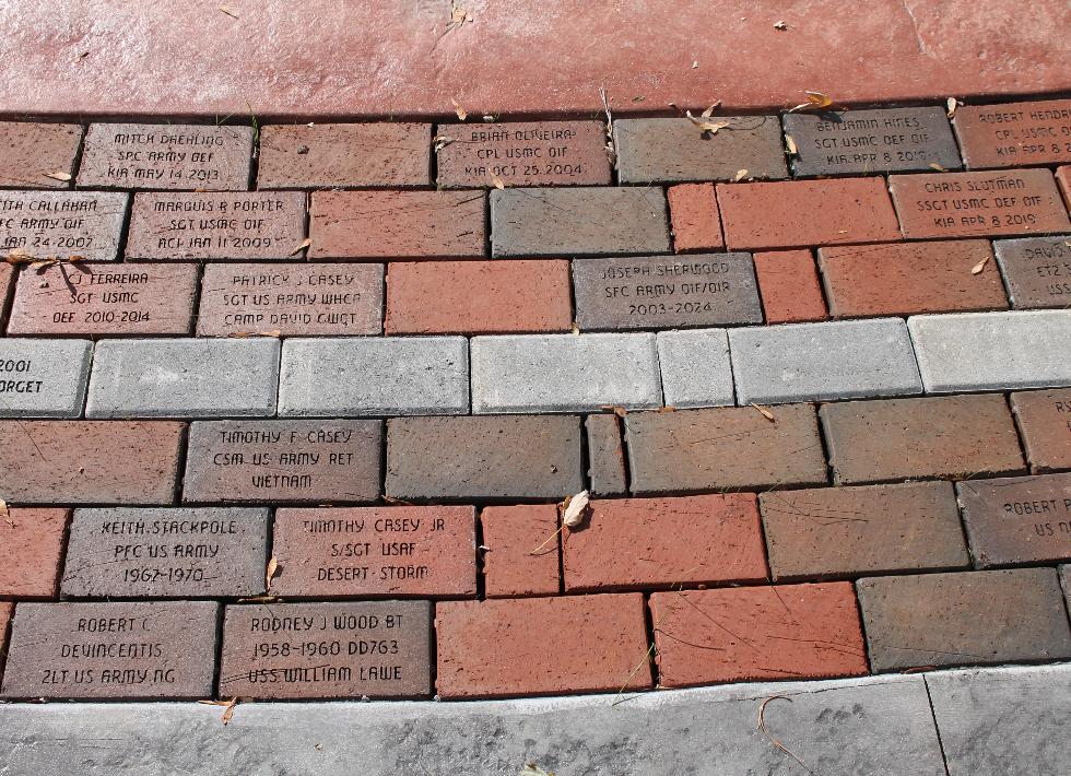 Pepperell Massachusetts Veteran Memorial Bricks - Global War on Terror Memorial