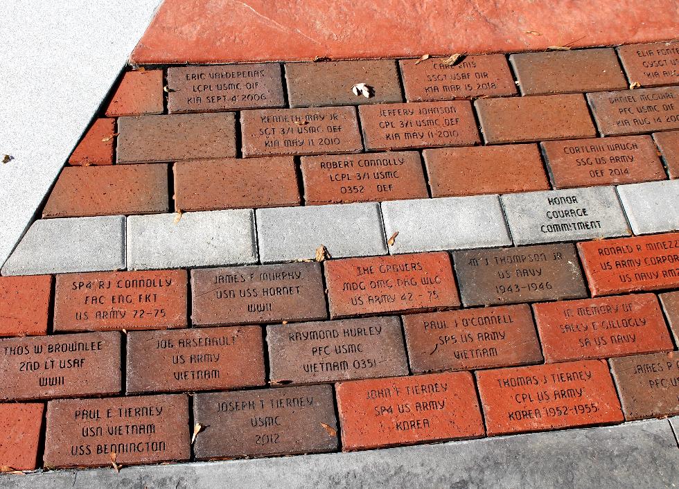 Pepperell Massachusetts Veteran Memorial Bricks - Global War on Terror Memorial