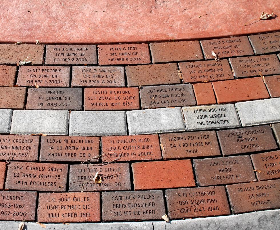 Pepperell Massachusetts Veteran Memorial Bricks - Global War on Terror Memorial