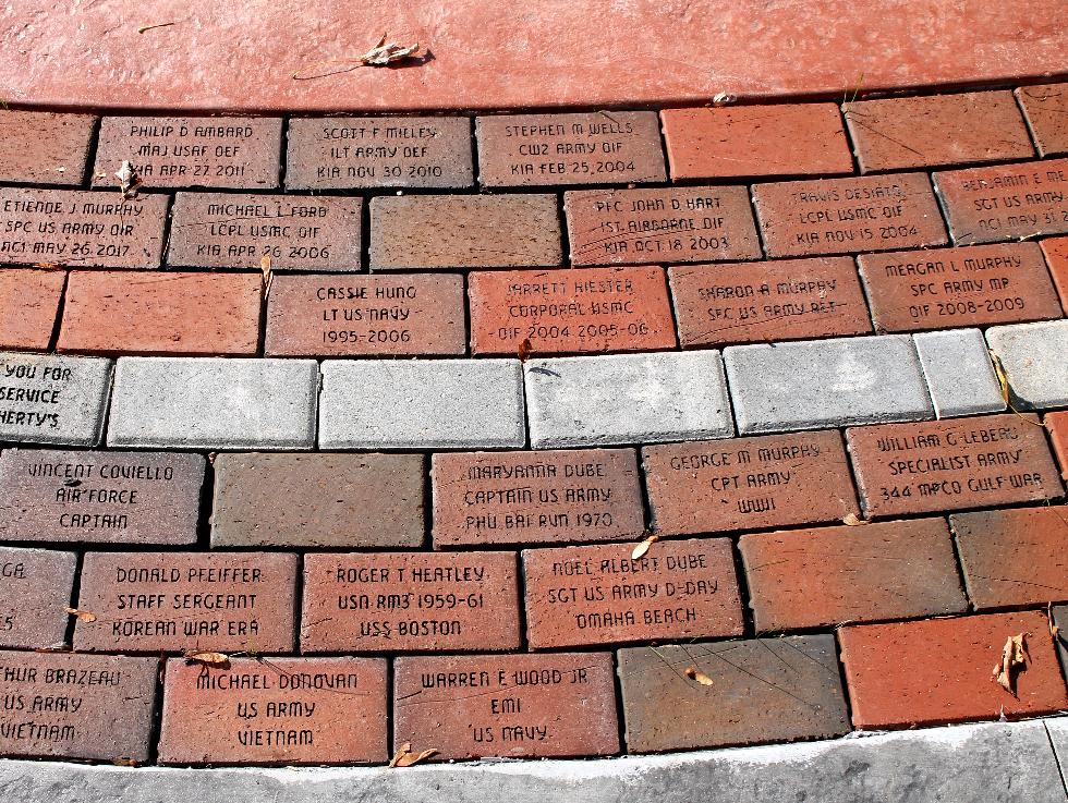 Pepperell Massachusetts Veteran Memorial Bricks - Global War on Terror Memorial