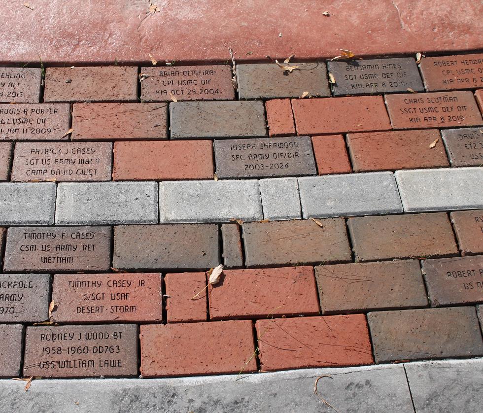 Pepperell Massachusetts Veteran Memorial Bricks - Global War on Terror Memorial