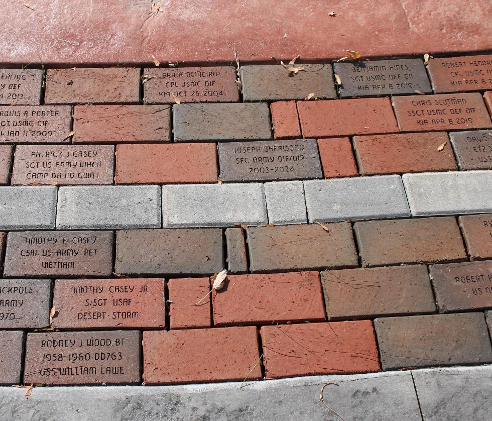 Pepperell Massachusetts Veteran Memorial Bricks - Global War on Terror Memorial