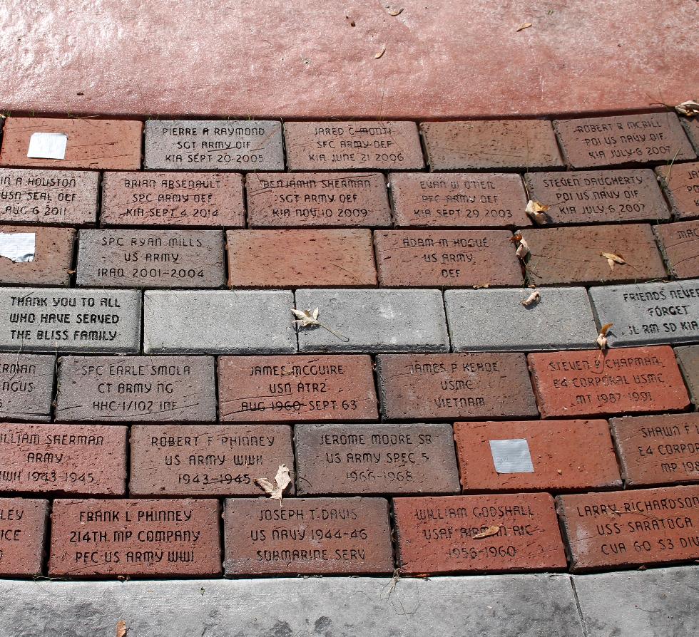 Pepperell Massachusetts Veteran Memorial Bricks - Global War on Terror Memorial