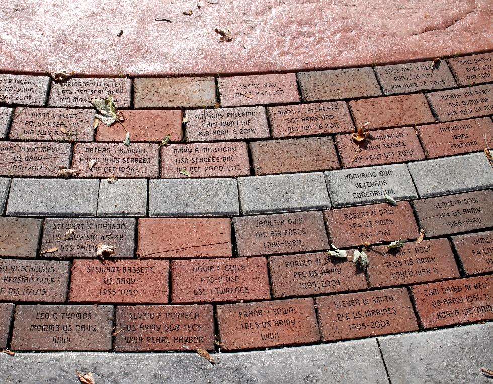 Pepperell Massachusetts Veteran Memorial Bricks - Global War on Terror Memorial