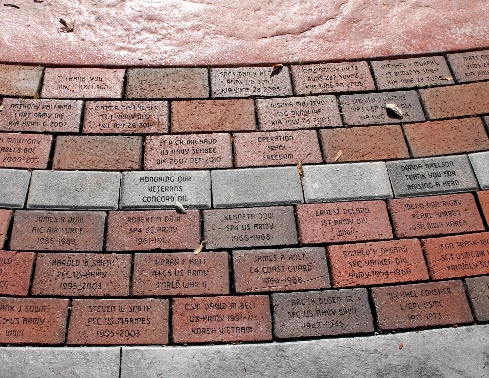 Pepperell Massachusetts Veteran Memorial Bricks - Global War on Terror Memorial