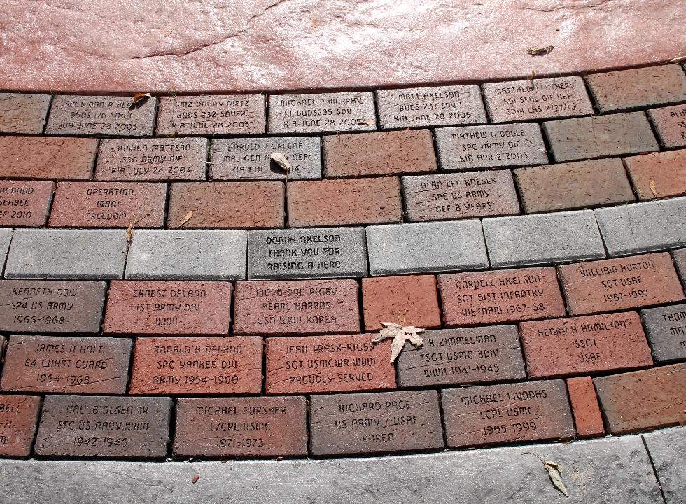 Pepperell Massachusetts Veteran Memorial Bricks - Global War on Terror Memorial