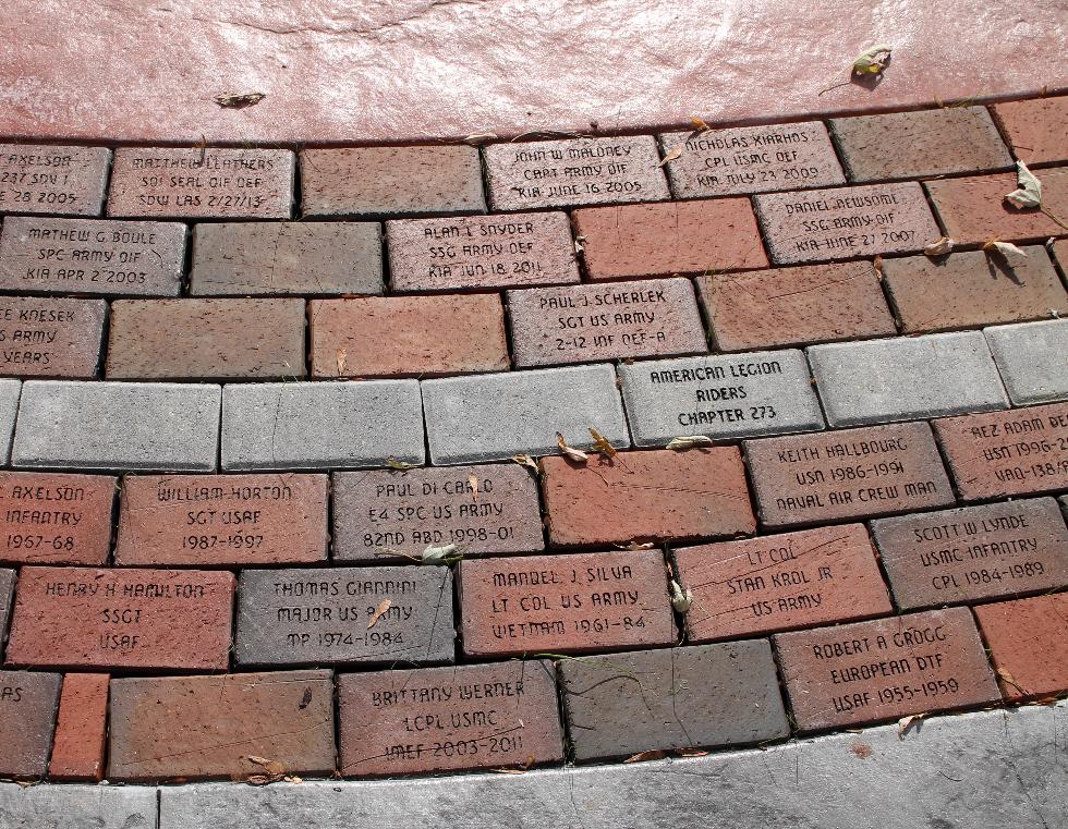 Pepperell Massachusetts Veteran Memorial Bricks - Global War on Terror Memorial