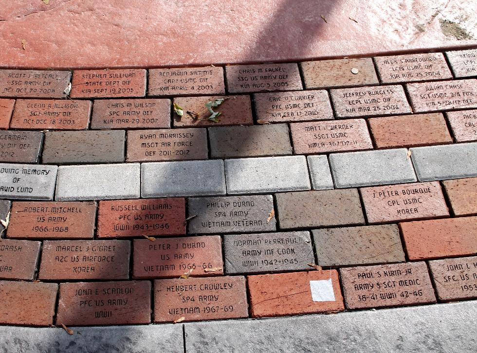 Pepperell Massachusetts Veteran Memorial Bricks - Global War on Terror Memorial