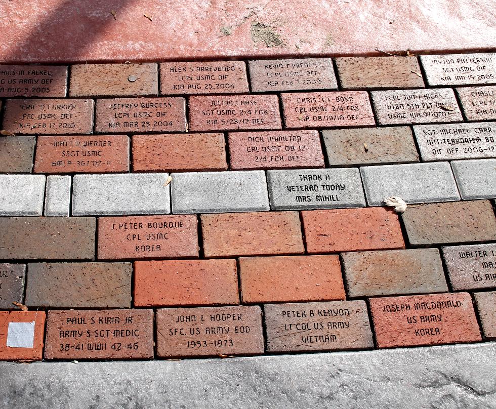 Pepperell Massachusetts Veteran Memorial Bricks - Global War on Terror Memorial