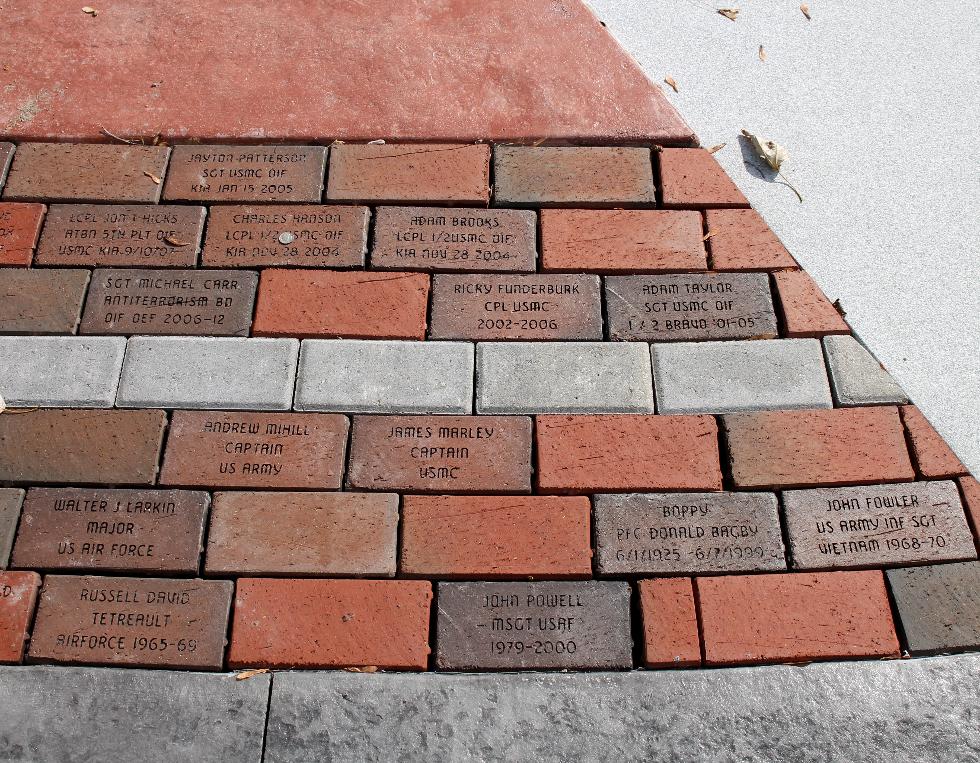 Pepperell Massachusetts Veteran Memorial Bricks - Global War on Terror Memorial