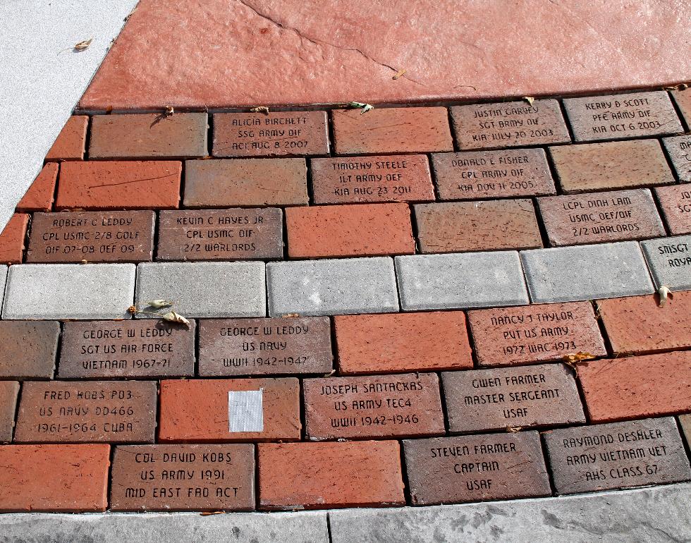 Pepperell Massachusetts Veteran Memorial Bricks - Global War on Terror Memorial