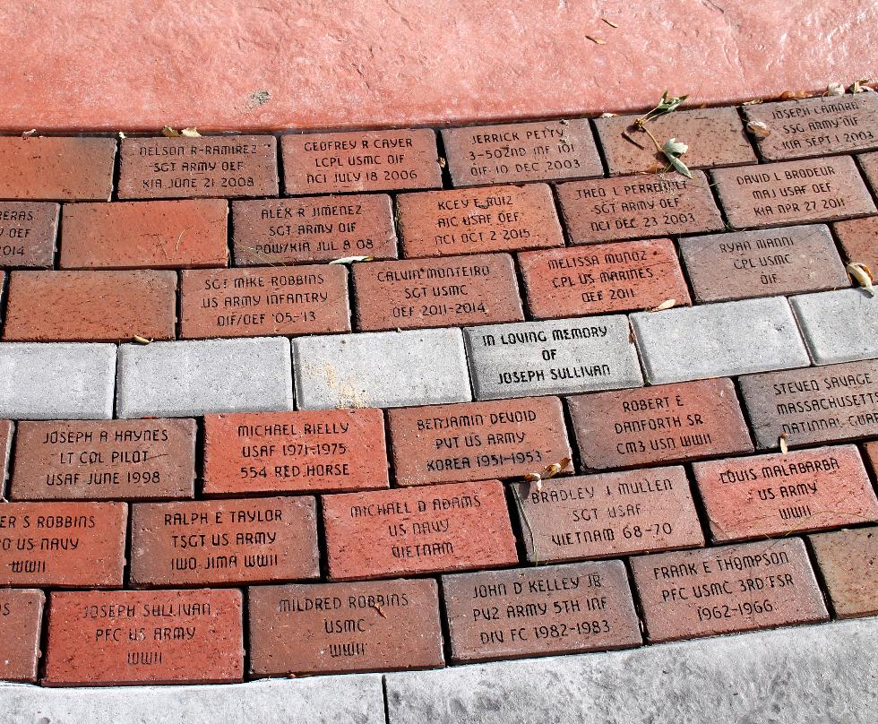 Pepperell Massachusetts Veteran Memorial Bricks - Global War on Terror Memorial