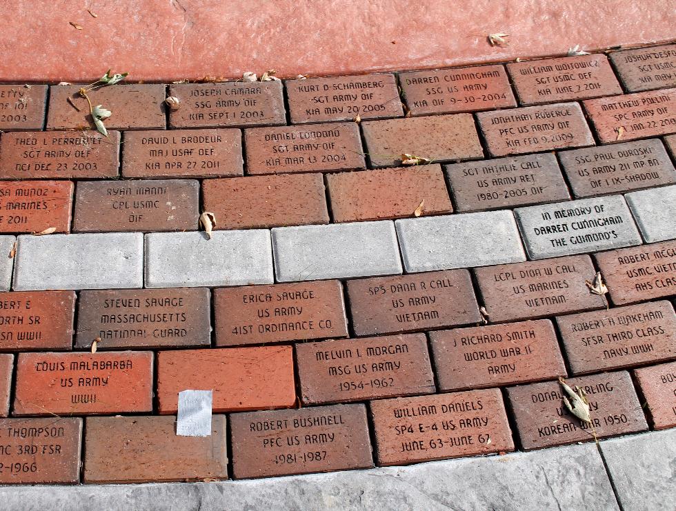 Pepperell Massachusetts Veteran Memorial Bricks - Global War on Terror Memorial