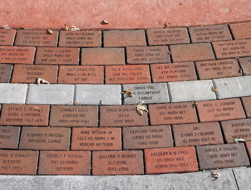 Pepperell Massachusetts Veteran Memorial Bricks - Global War on Terror Memorial